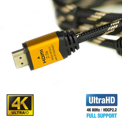UPTab High Speed 4K HDMI Braided Cable - HDR 4K 120Hz 18Gbps ARC (6FT) - HDMI Port